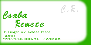 csaba remete business card